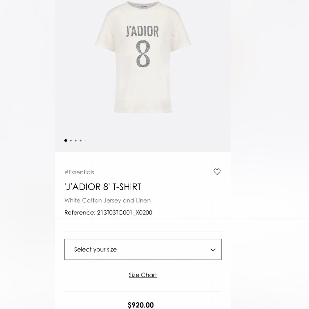 Womens reversible Dior tee shirt